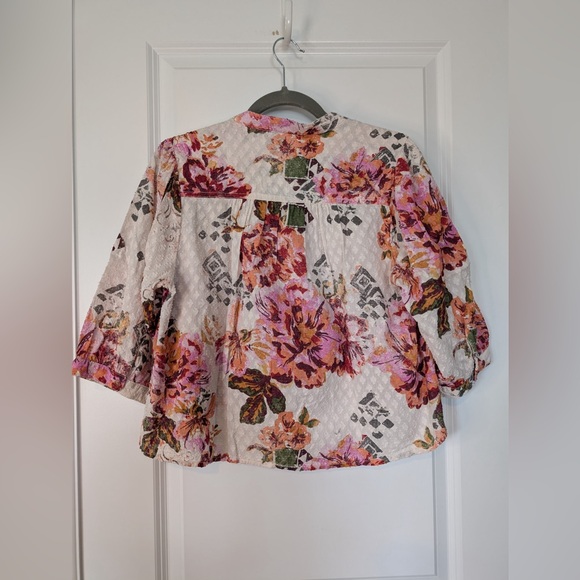 Pilcro Anthropologie Cropped Surf Blouse Size Small - Picture 4 of 9